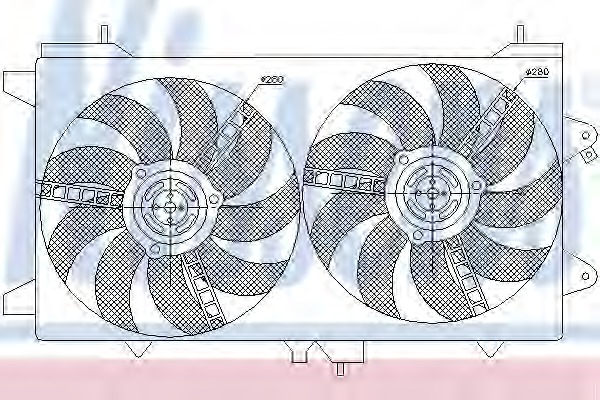 NISSENS Ventilátor, vízhűtő 85165_NIS