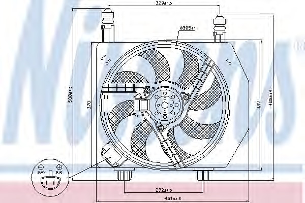 NISSENS Ventilátor, vízhűtő 85171_NIS