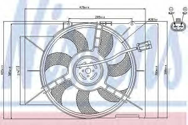 NISSENS Ventilátor, vízhűtő 85182_NIS