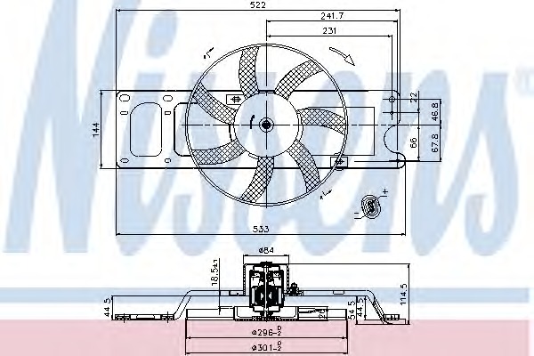 NISSENS Ventilátor, vízhűtő 85251_NIS