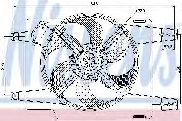 NISSENS Ventilátor, vízhűtő 85376_NIS