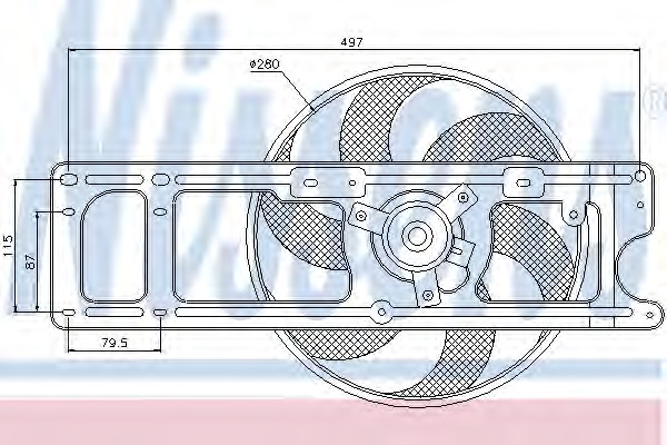 NISSENS Ventilátor, vízhűtő 85518_NIS