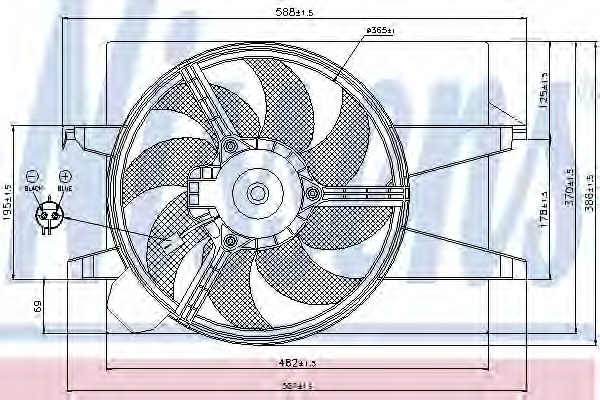 NISSENS Ventilátor, vízhűtő 85579_NIS