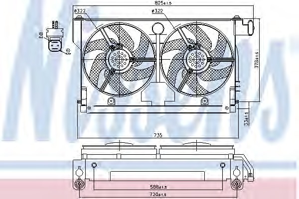 NISSENS Ventilátor, vízhűtő 85661_NIS