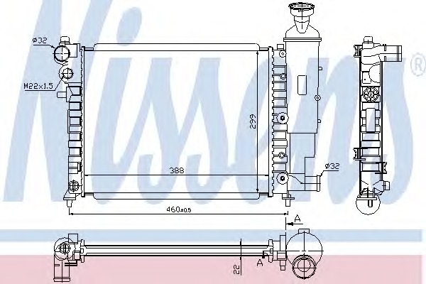 NISSENS Vízhűtő 61358A_NIS