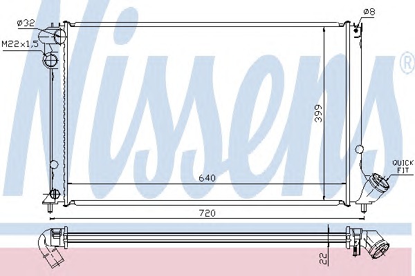 NISSENS Vízhűtő 63731A_NIS