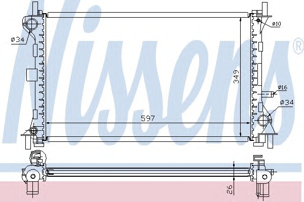 NISSENS Vízhűtő 62073_NIS