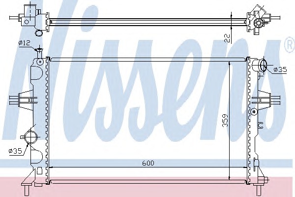 NISSENS Vízhűtő 63004A_NIS