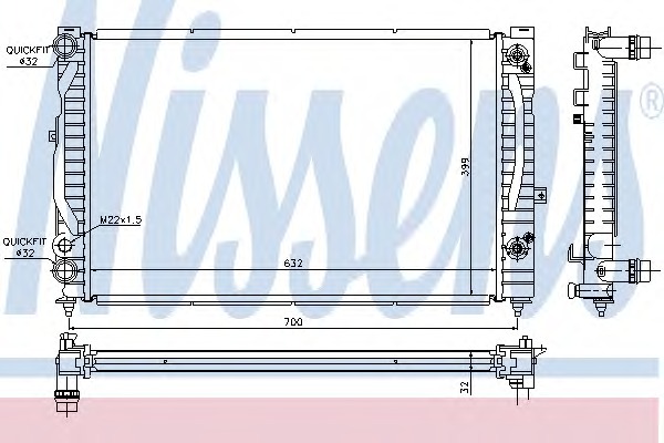 NISSENS Vízhűtő 60229A_NIS