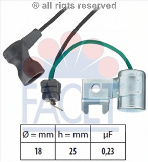 FACET Kondenzátor, gyújtás 0.0179/156_FACET