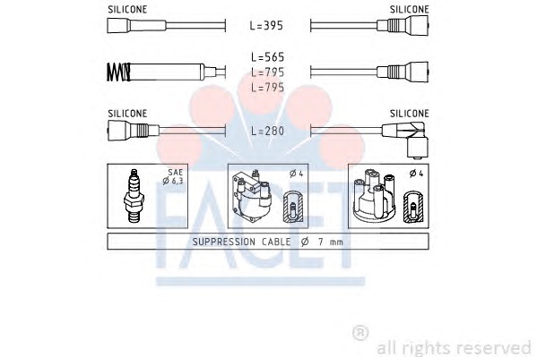 FACET Gyújtókábel készlet 4.8528_FACET