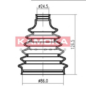 KAMOKA Féltengely gumiharang 1146040_KAM