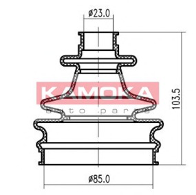 KAMOKA Féltengely gumiharang 1146224_KAM