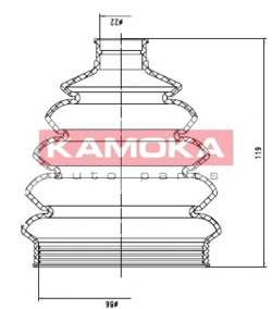 KAMOKA Féltengely gumiharang 1146680_KAM