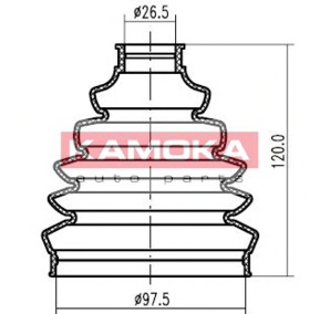 KAMOKA Féltengely gumiharang 1147088_KAM