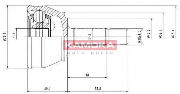 KAMOKA Féltengelycsukló készlet külső 6178_KAM