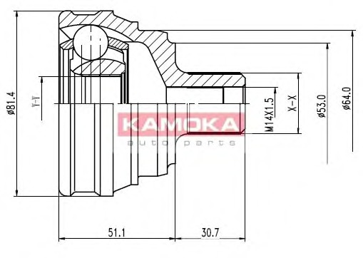 KAMOKA Féltengelycsukló készlet külső 6206_KAM