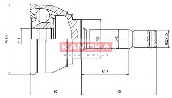 KAMOKA Féltengelycsukló készlet külső 6248_KAM