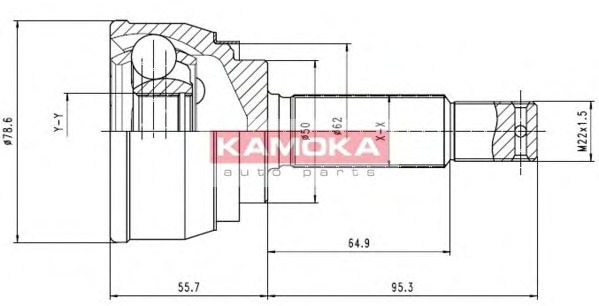 KAMOKA Féltengelycsukló készlet 6284_KAM