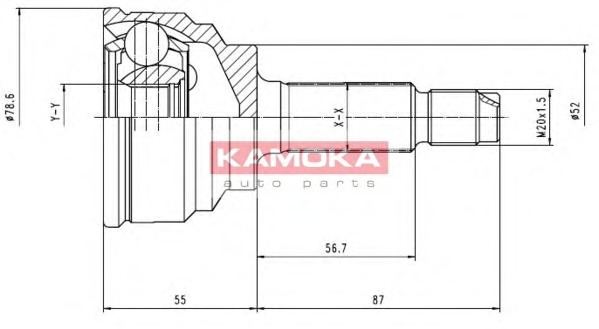 KAMOKA Féltengelycsukló készlet külső 6290_KAM