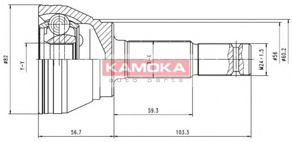 KAMOKA Féltengelycsukló készlet külső 6292_KAM