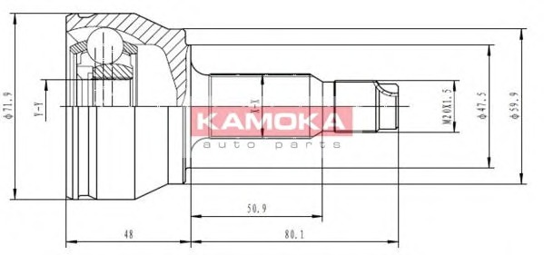 KAMOKA Féltengelycsukló készlet külső 6348_KAM