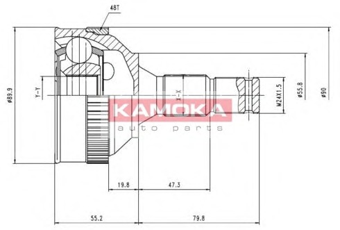 KAMOKA Féltengelycsukló készlet külső 6420_KAM