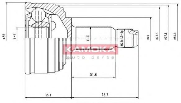 KAMOKA Féltengelycsukló készlet 6422_KAM