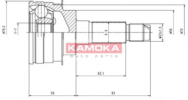 KAMOKA Féltengelycsukló készlet külső 6478_KAM