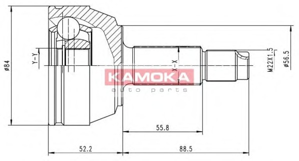 KAMOKA Féltengelycsukló készlet külső 6514_KAM