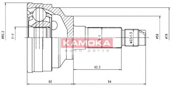 KAMOKA Féltengelycsukló készlet külső 6558_KAM