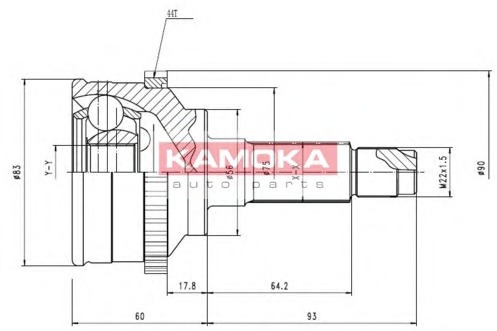 KAMOKA Féltengelycsukló készlet 6598_KAM