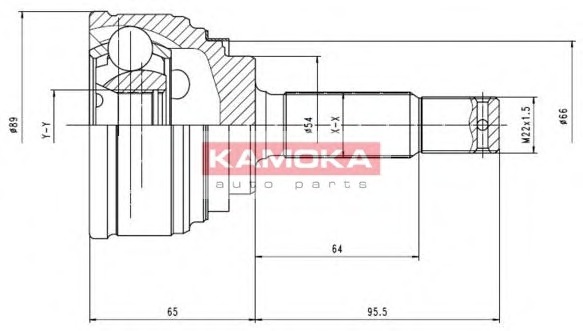 KAMOKA Féltengelycsukló készlet külső 6618_KAM