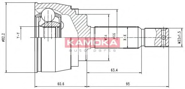 KAMOKA Féltengelycsukló készlet külső 6620_KAM