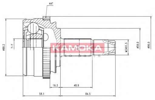 KAMOKA Féltengelycsukló készlet 6636_KAM