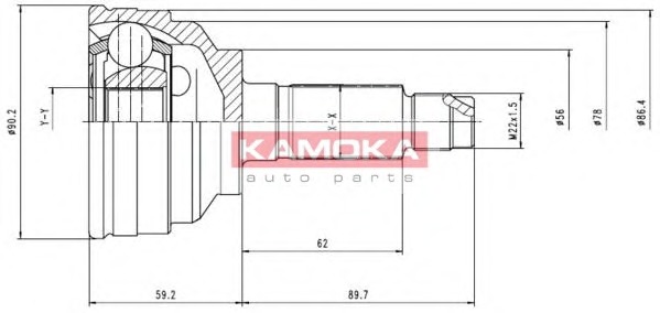 KAMOKA Féltengelycsukló készlet külső 6642_KAM