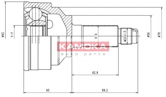 KAMOKA Féltengelycsukló készlet külső 6644_KAM