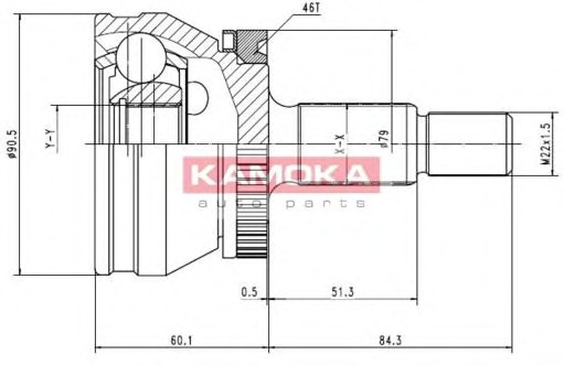 KAMOKA Féltengelycsukló készlet 6678_KAM