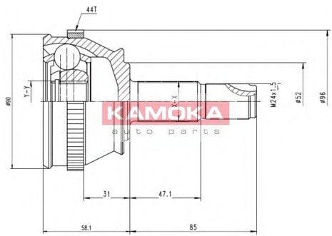 KAMOKA Féltengelycsukló készlet külső 6690_KAM