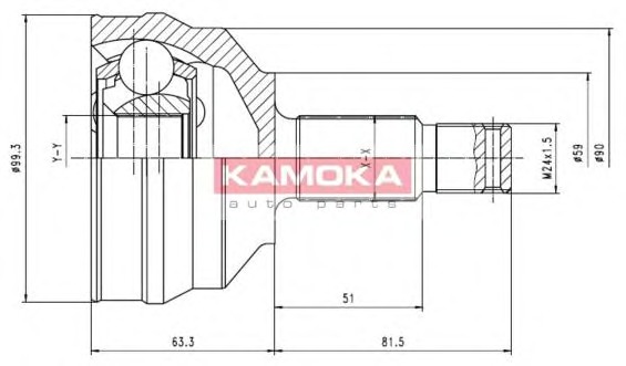 KAMOKA Féltengelycsukló készlet külső 6698_KAM