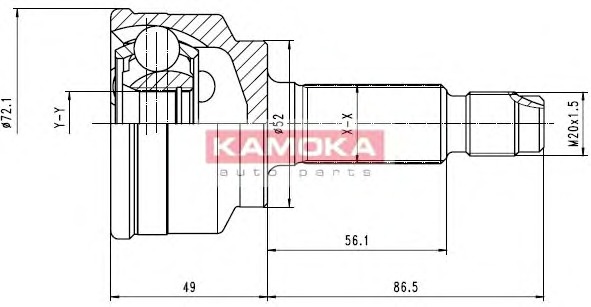 KAMOKA Féltengelycsukló készlet külső 6709_KAM