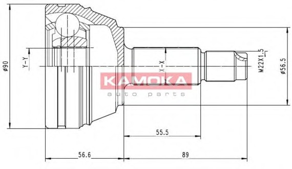 KAMOKA Féltengelycsukló készlet külső 6710_KAM