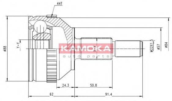 KAMOKA Féltengelycsukló készlet külső 6712_KAM