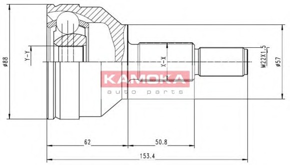 KAMOKA Féltengelycsukló készlet külső 6716_KAM