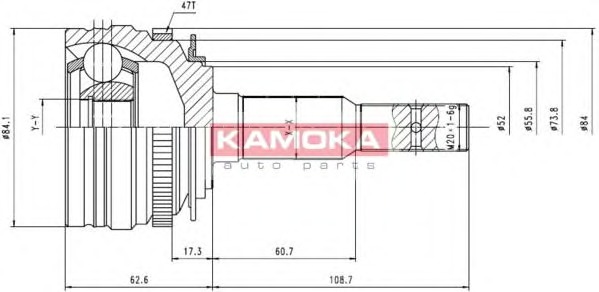 KAMOKA Féltengelycsukló készlet külső 6746_KAM