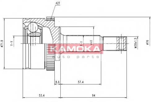 KAMOKA Féltengelycsukló készlet külső 6783_KAM