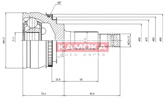 KAMOKA Féltengelycsukló készlet 6788_KAM