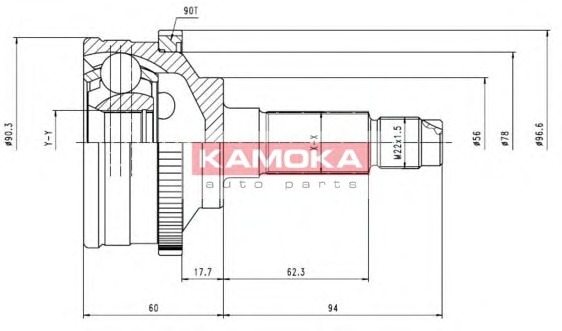 KAMOKA Féltengelycsukló készlet 6828_KAM