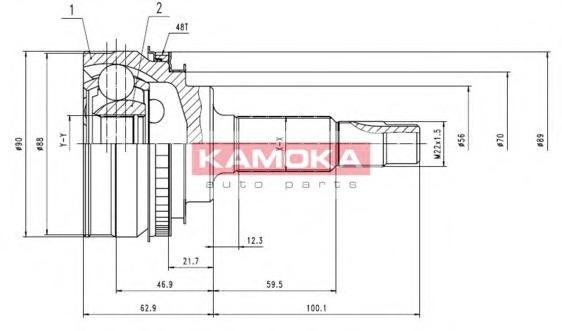 KAMOKA Féltengelycsukló készlet 6890_KAM