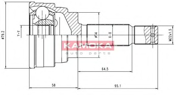 KAMOKA Féltengelycsukló készlet 6916_KAM